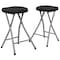 Flash Furniture Foldable Stool with Black Plastic Seat and Titanium Frame, PK2 2-DAD-YCD-30-GG - alternate 4